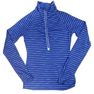 Athleta Pullover Women's XXS Purple Mock Neck 1/2 Zip Pockets Jacket Thumbholes